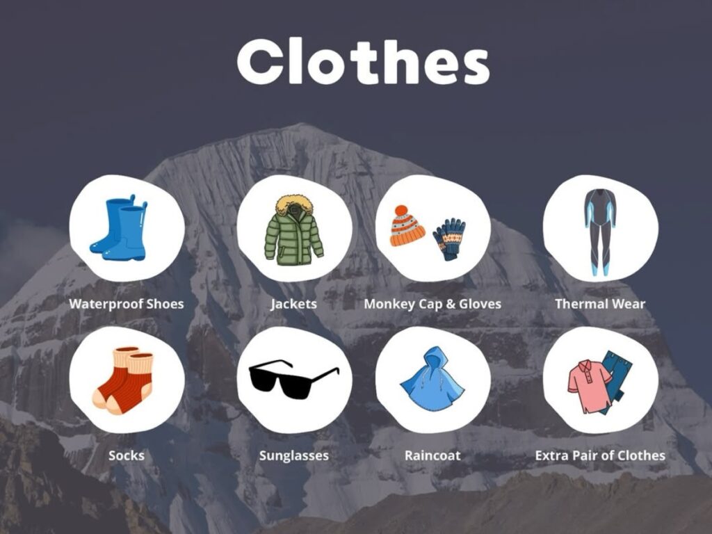 travel packing guidelines for kailash Mansarovar pilgrimage